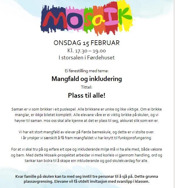Mosaik invitasjon 15. februar 23 - Klikk for stort bilete