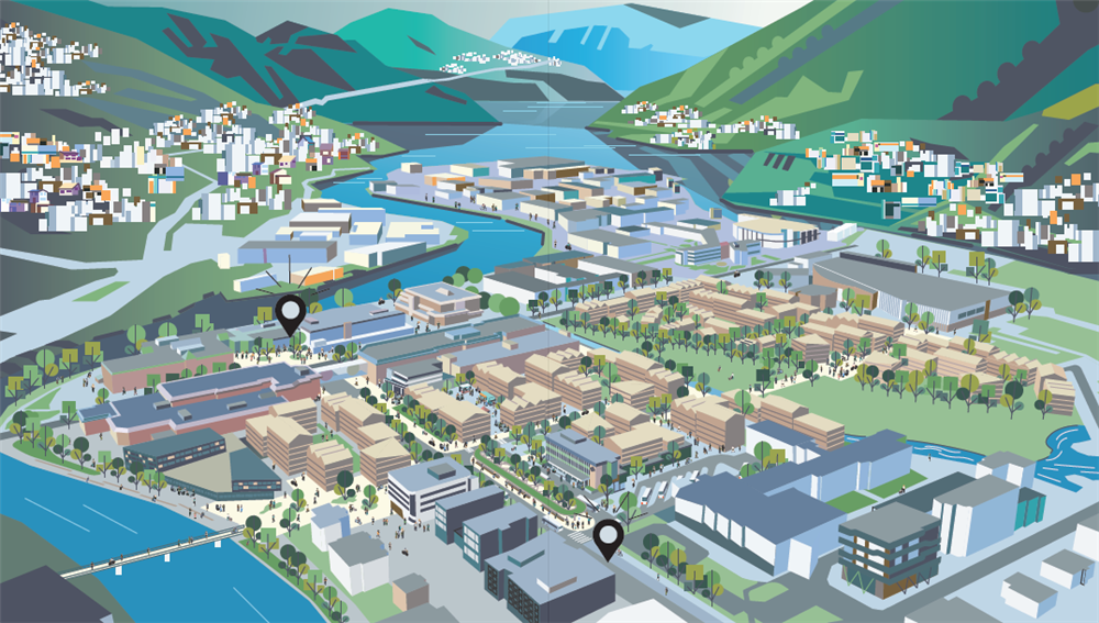 Førde sentrum - Klikk for stort bilete
