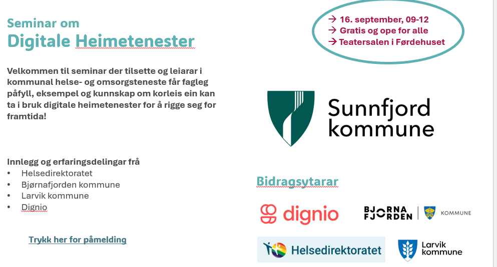 Plakat om seminar DHO - Klikk for stort bilete