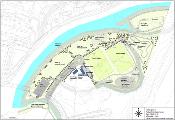 Oversiktskart Hafstadparken - Klikk for stort bilete