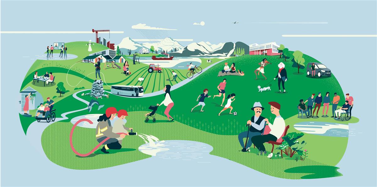 Sunnfjord illustrasjon - Klikk for stort bilete